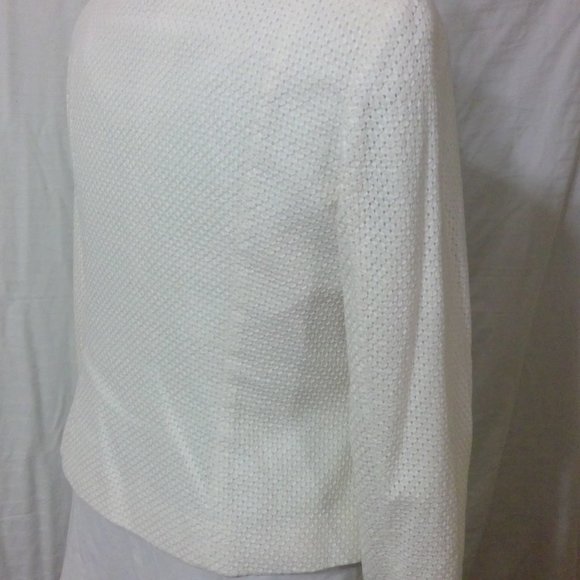Charter Club NWOT JACKET Size 12 Pants  Size 10 White/Cream Embroidered eyelet - Picture 4 of 10